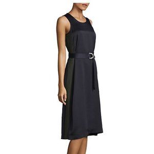 Ellen Tracy Belted Sleeveless Flare Dress | Size 4P